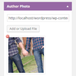 screenshot of author option to add a profile photo
